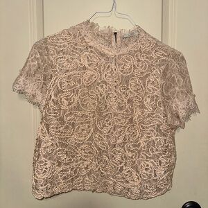 Zara pink mesh top size L